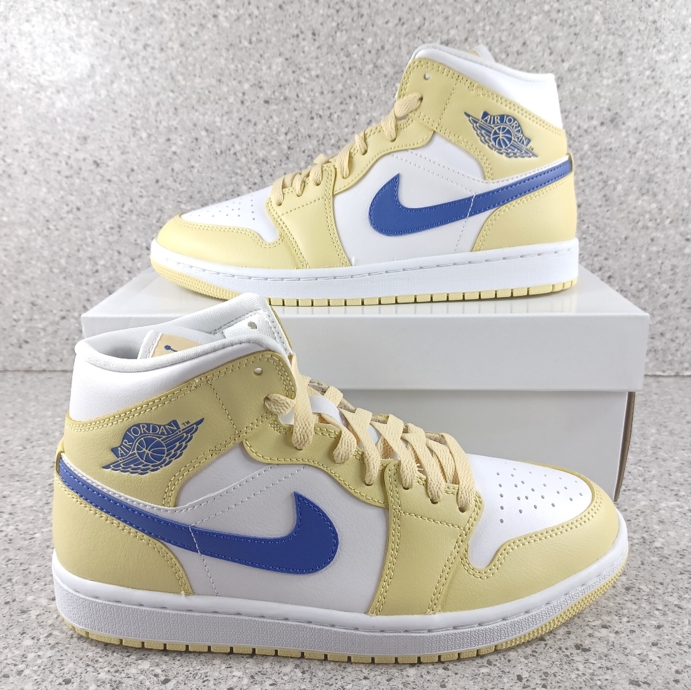 Nike Air Jordan 1 Mid 'Lemon Wash' Sneakers